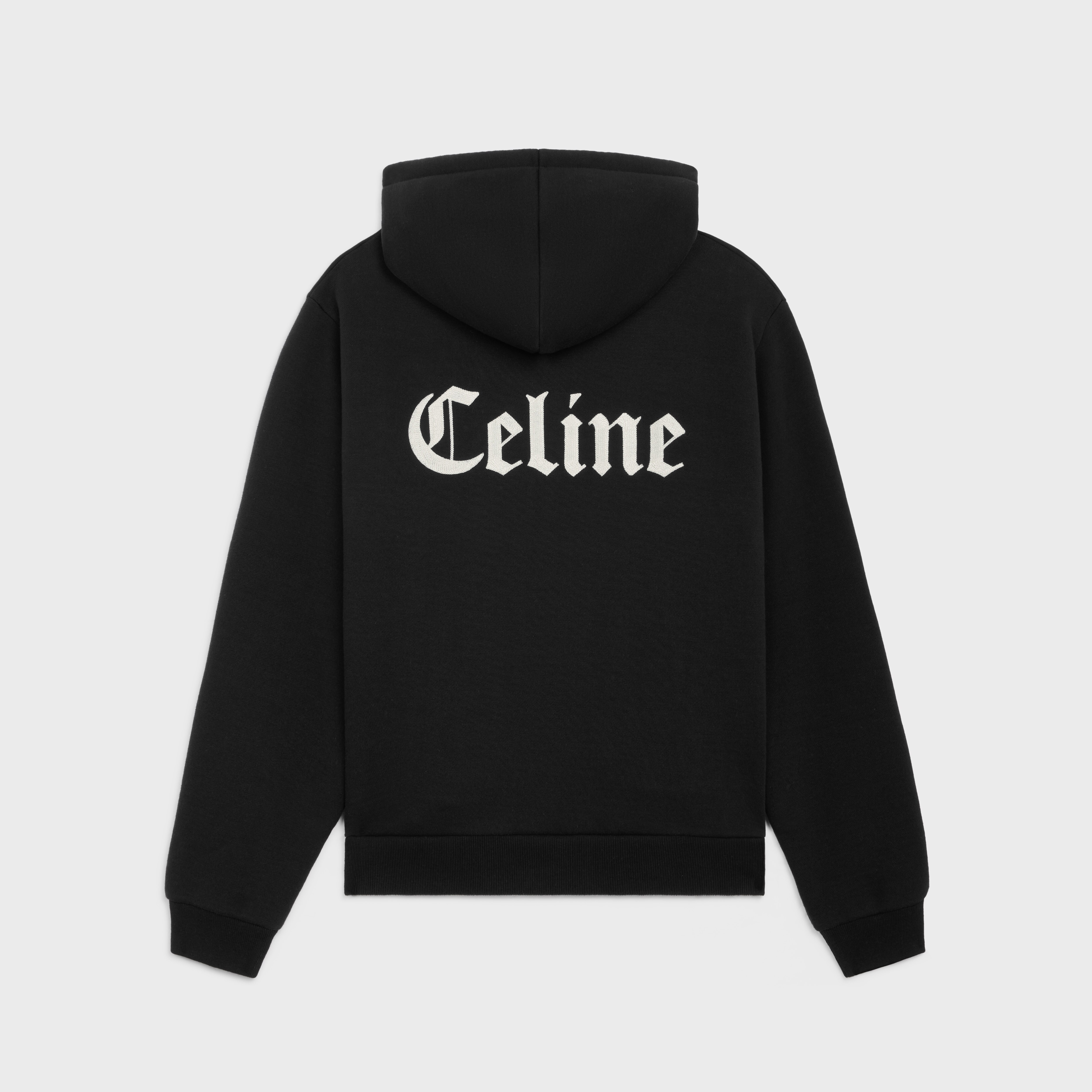 celine zipped hoodie in cotton fleece - 2