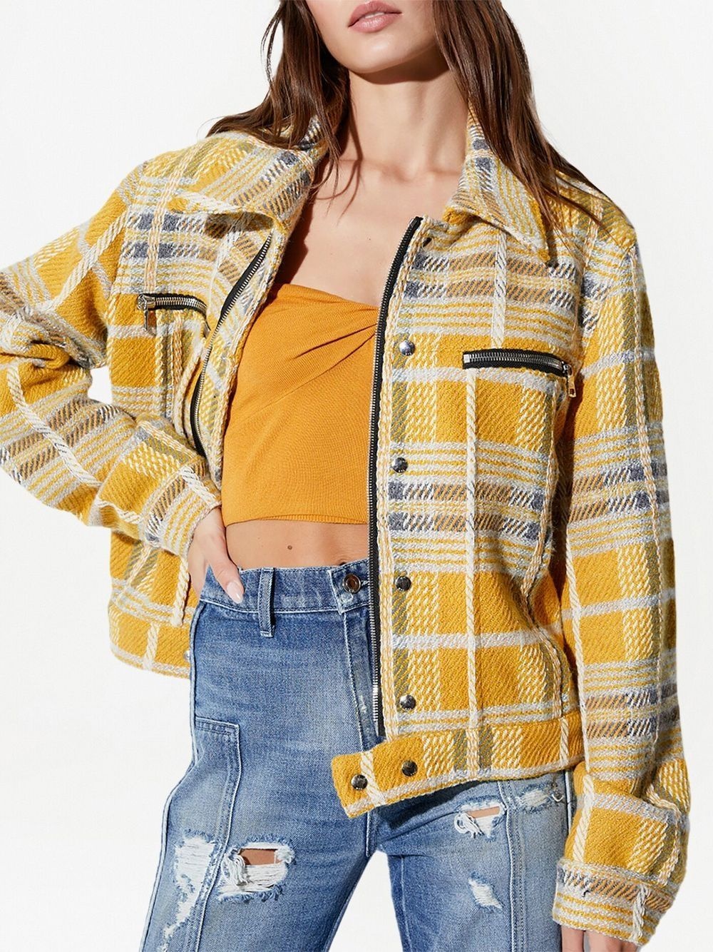 Ivana check bomber jacket - 5