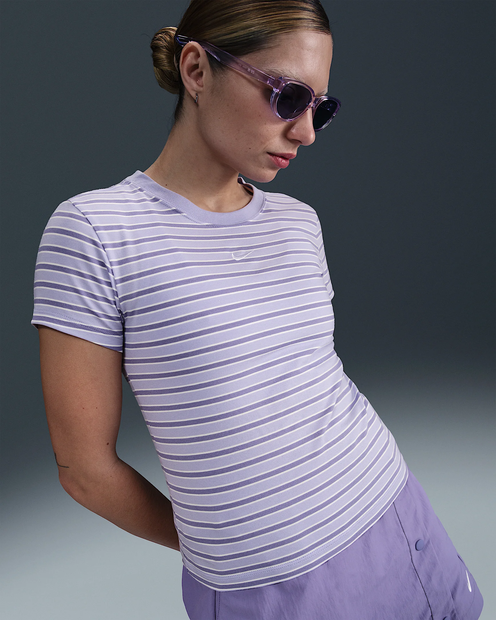 Nike Sportswear Chill Knit Women's Slim Striped T-Shirt - 1