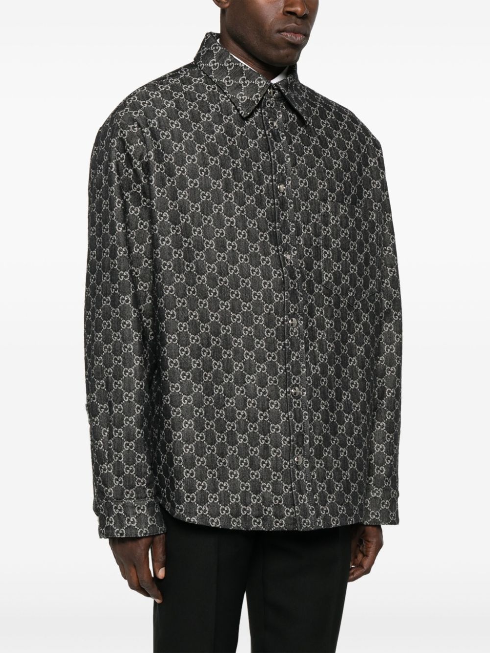 GG jacquard reversible shirt - 3