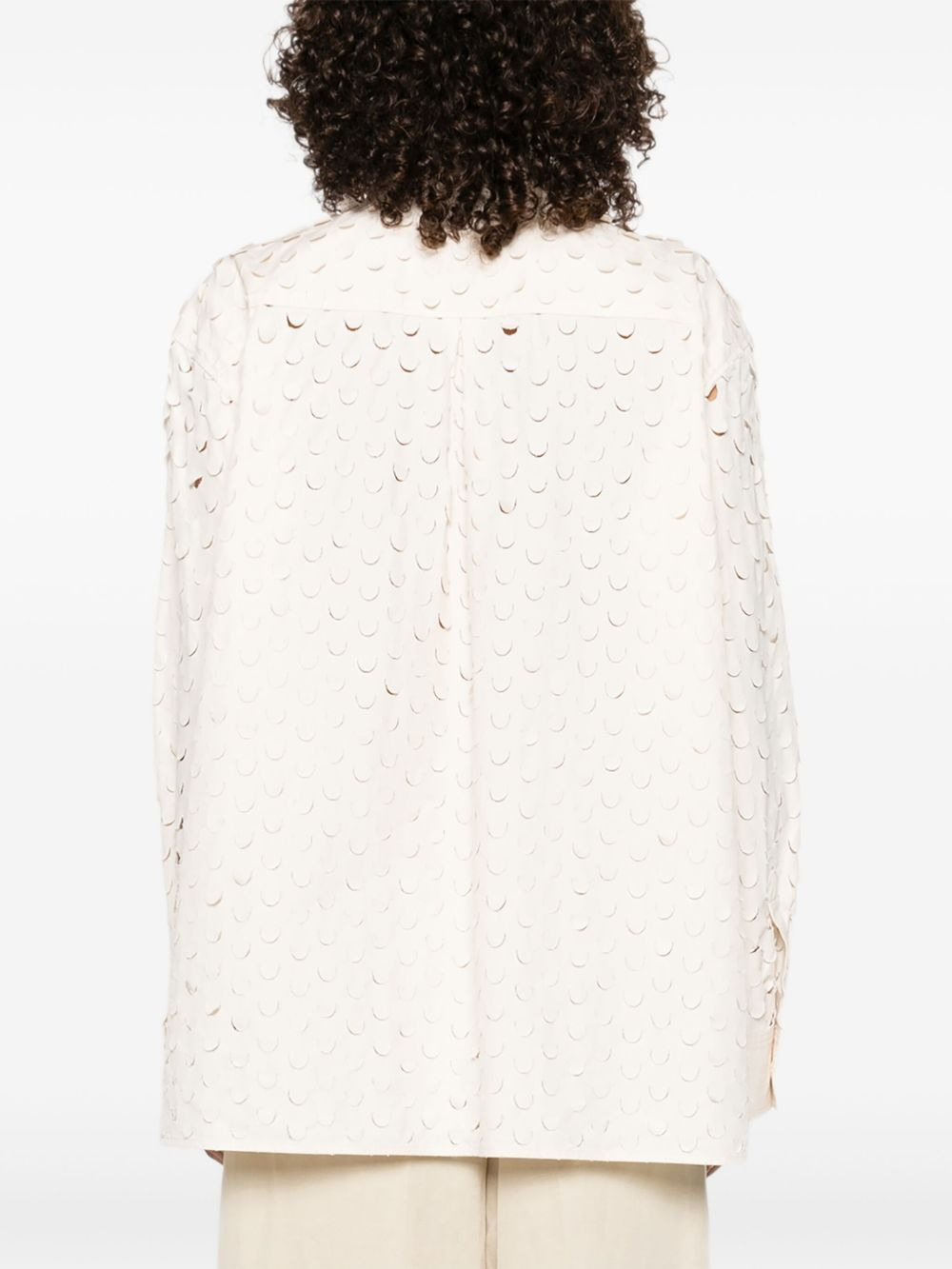 cut-out collared shirt - 4