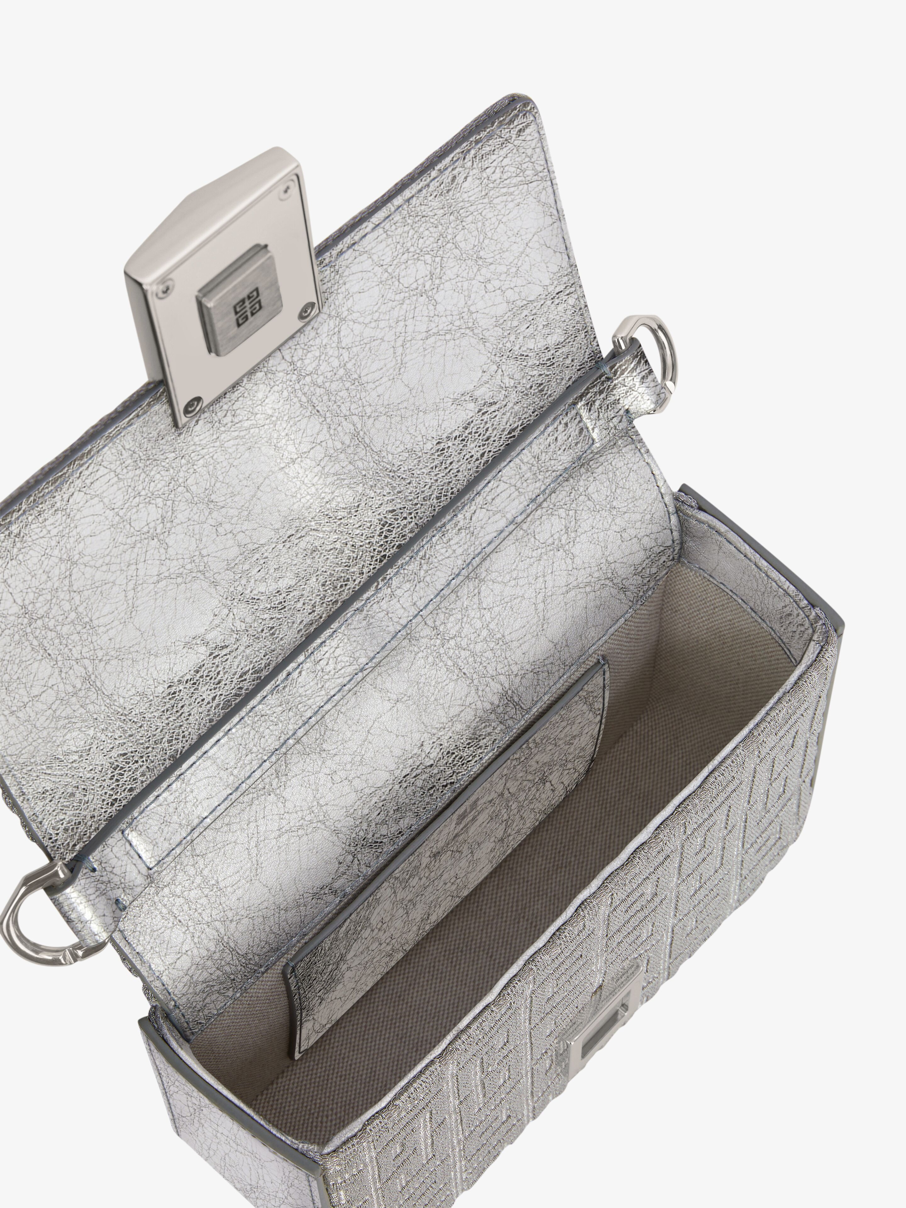 SMALL 4G BAG IN 4G EMBROIDERED CANVAS WITH CHAIN - 6