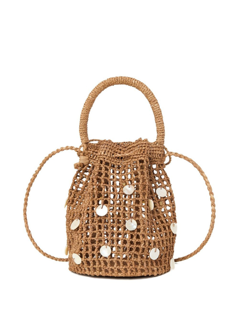 Precious Moments raffia tassel-detail bucket bag 3