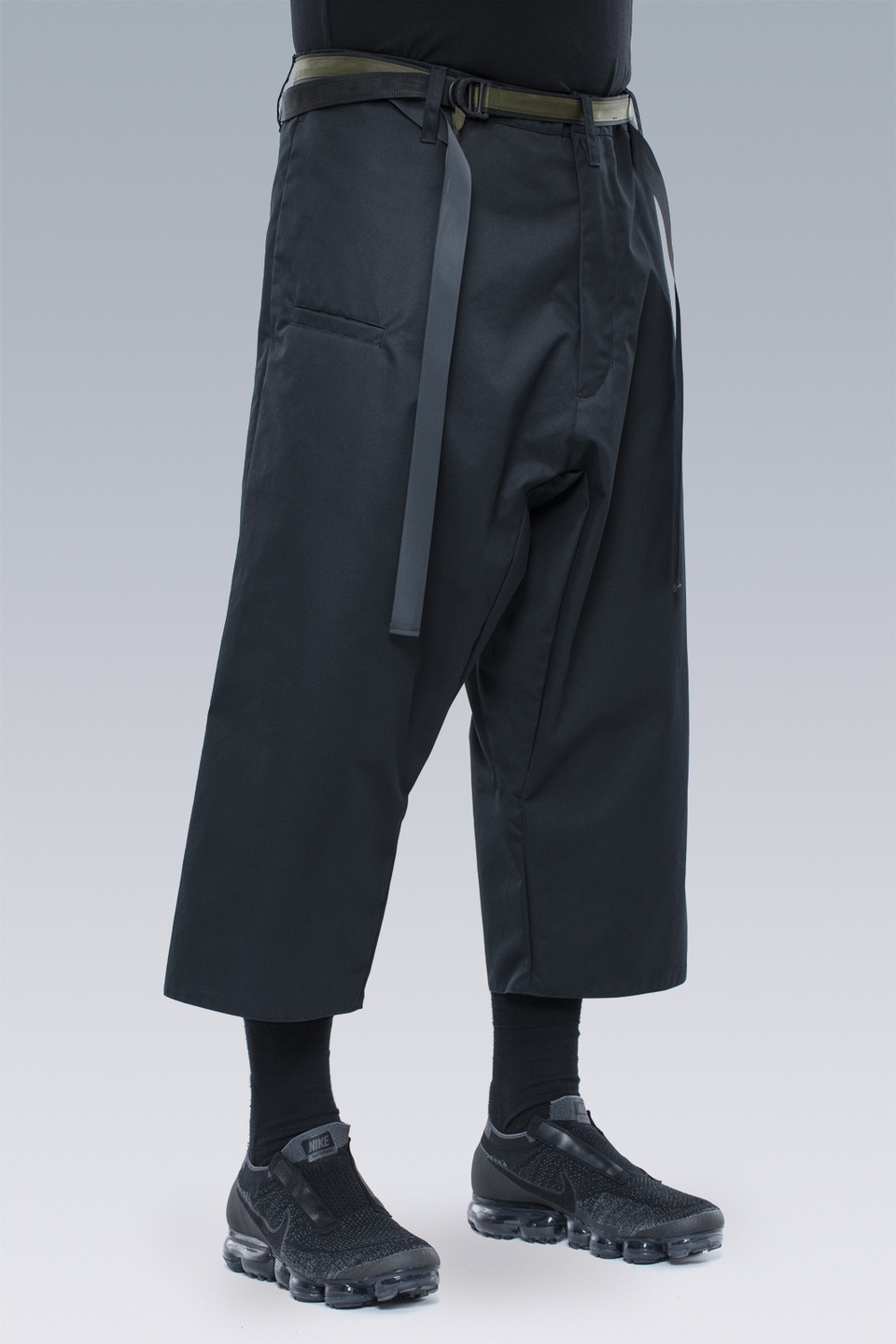 P22-S HD Gabardine Drawcord Trouser Black - 3