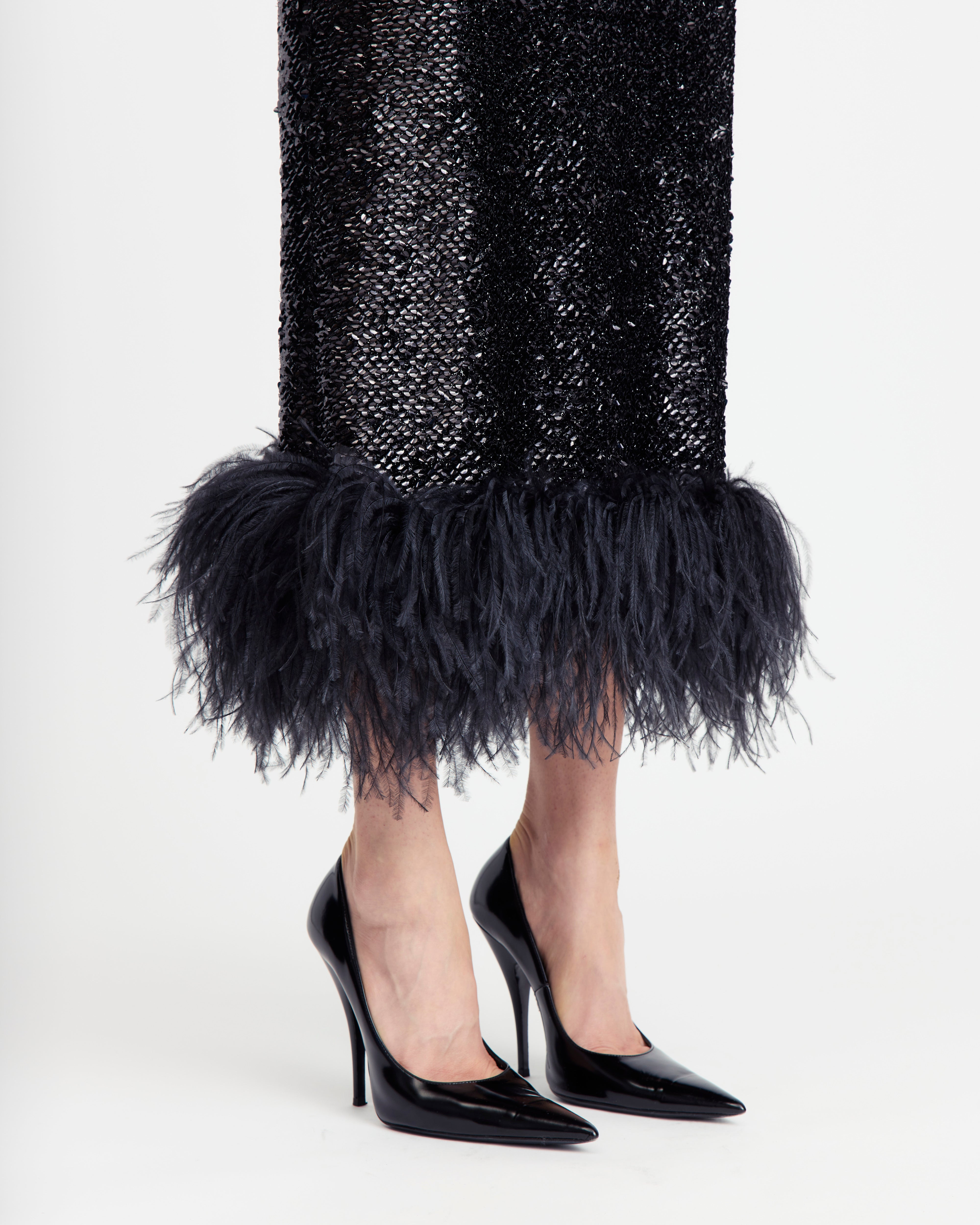 MINELLI MIDI DRESS IN TEXTURED SEQUIN - 5
