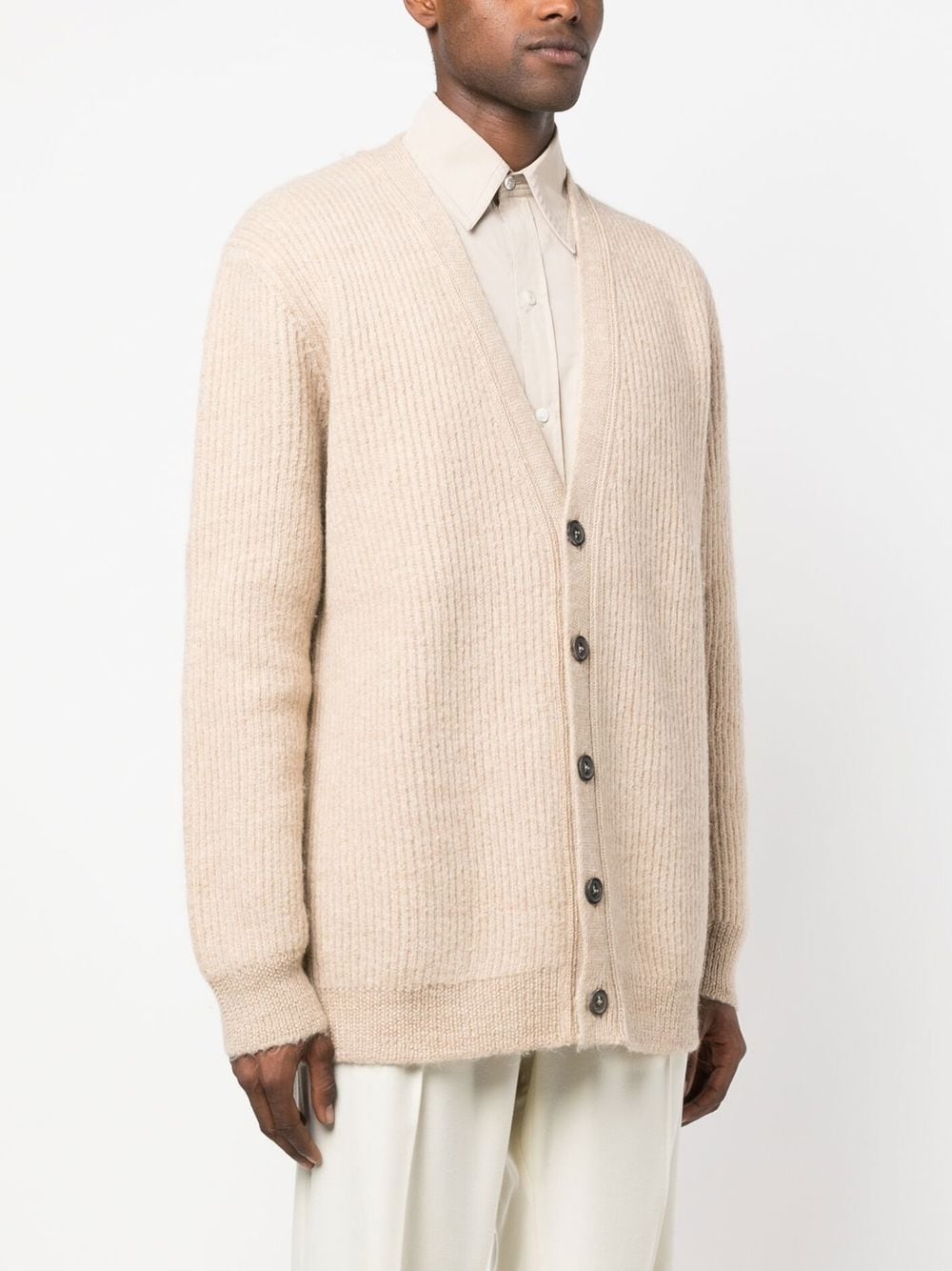 v-neck cardigan - 3