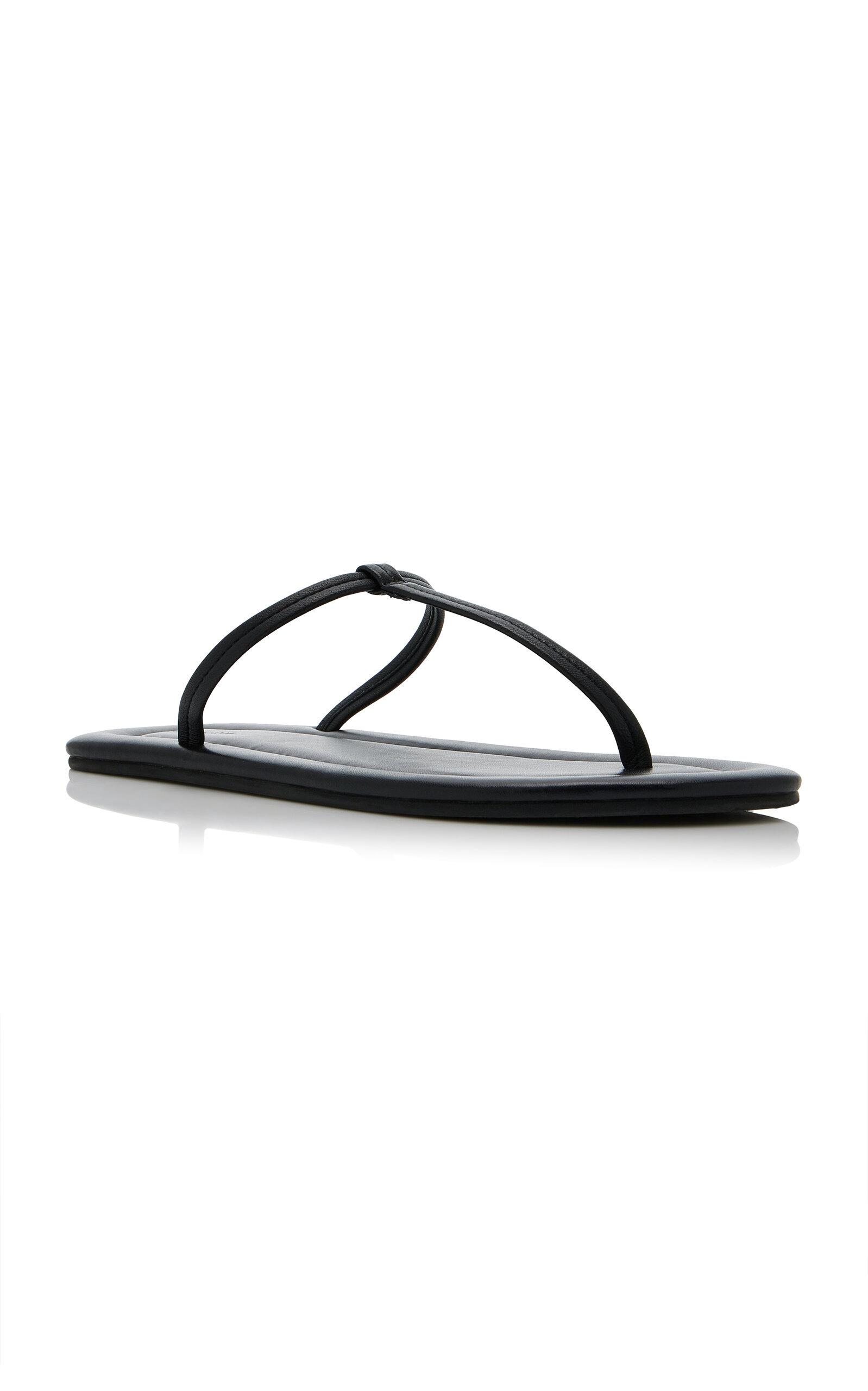 T Slide Leather Sandals black - 5
