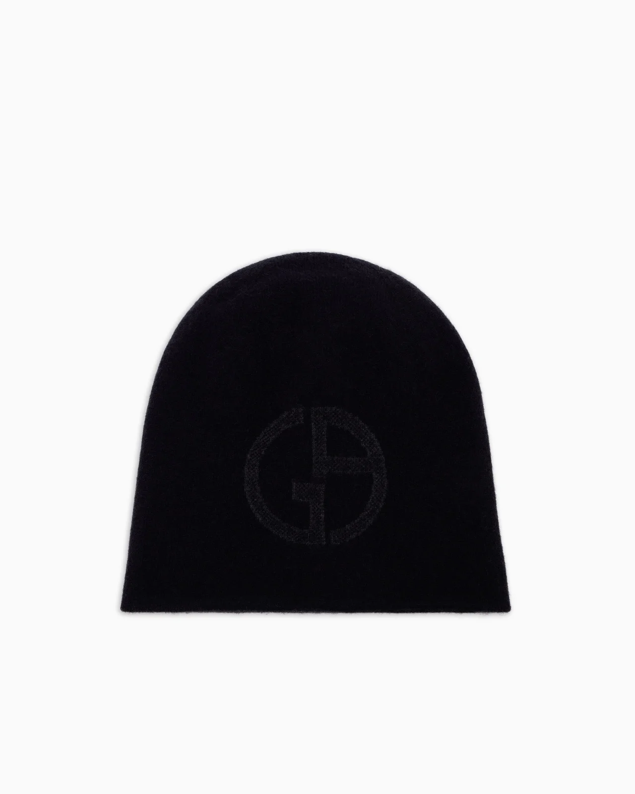 CASHMERE BEANIE WITH GA LOGO INTARSIA - 1