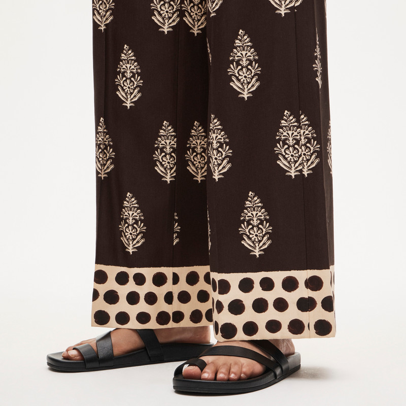 Rori pant in cocoa block print 4