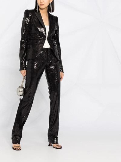 DSQUARED2 sequin embroidered fitted blazer outlook