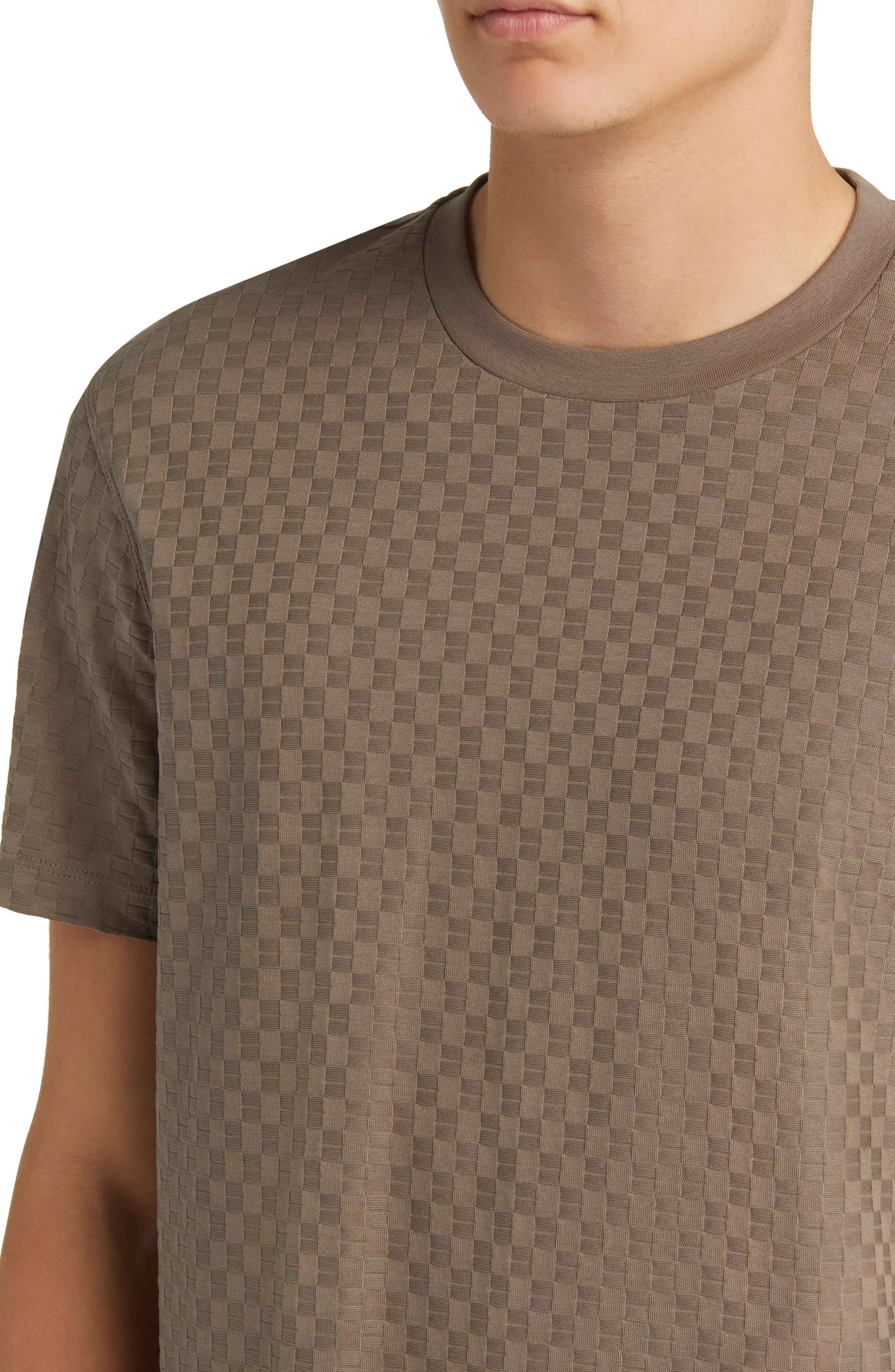 Basket Weave Jacquard T-Shirt - 4