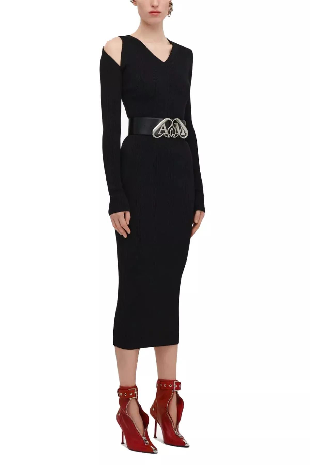 Ribbed midi skirt - 2
