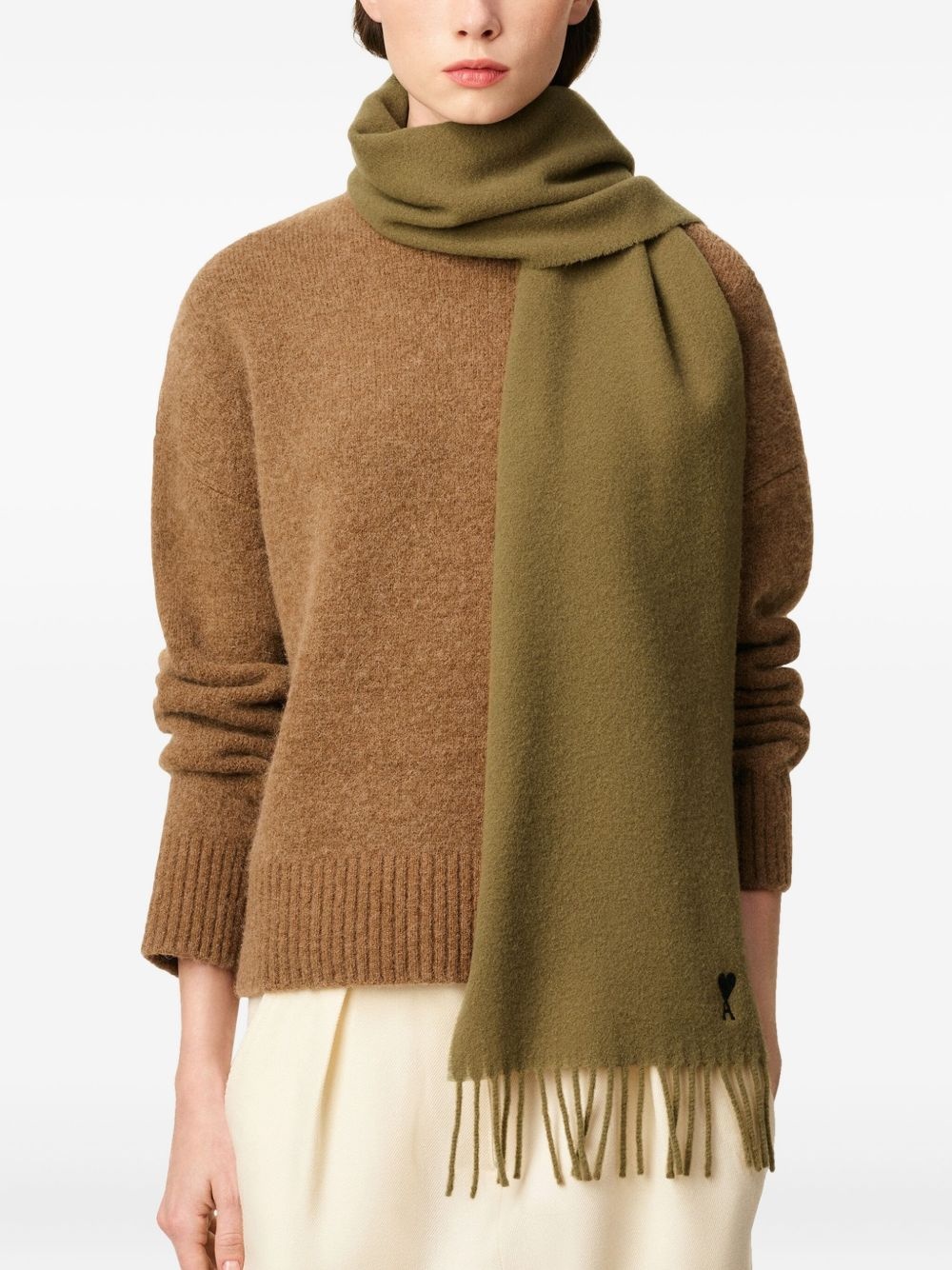 Ami De Coeur embroidered scarf - 4