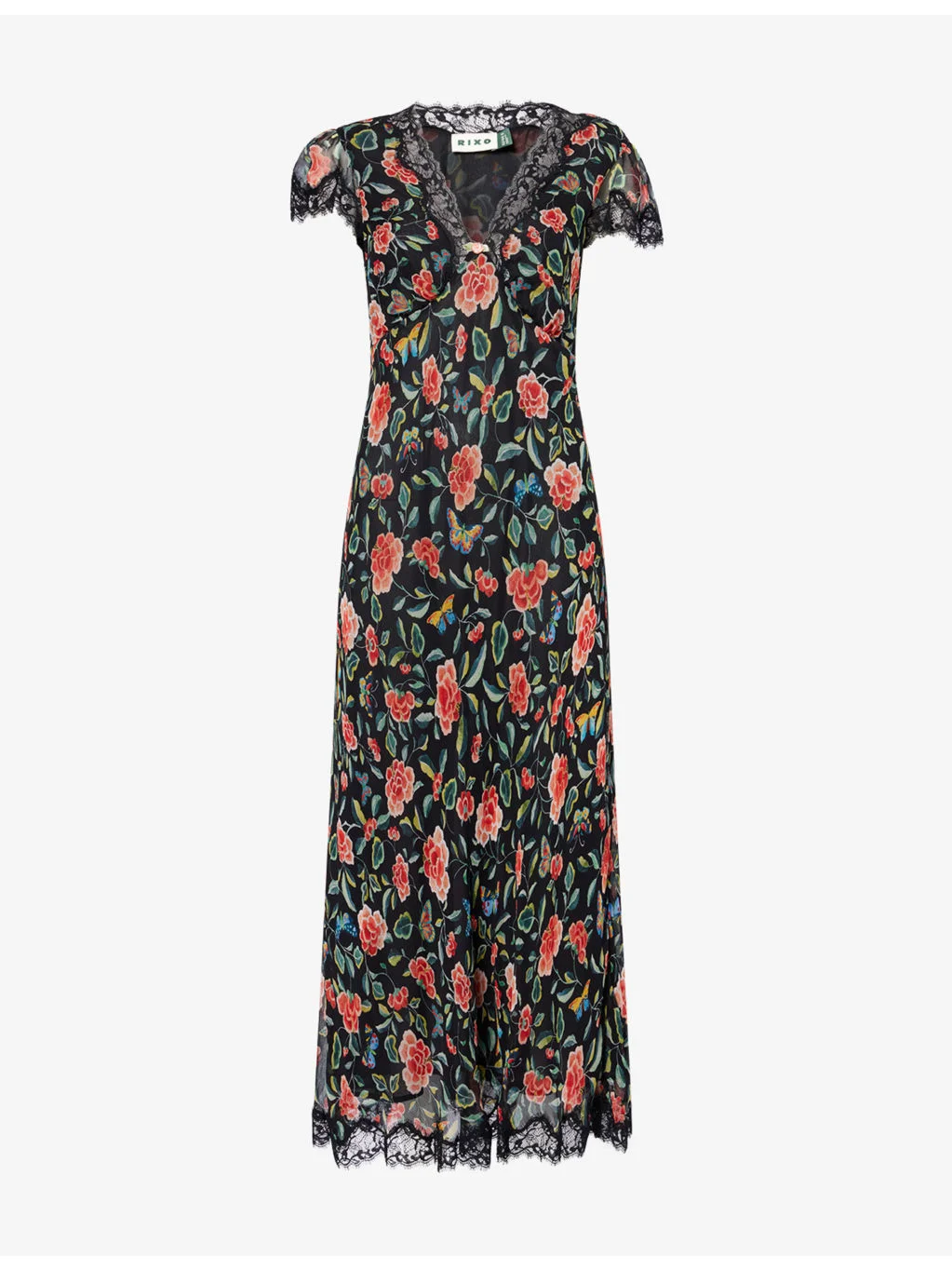 Clarice Floral Woven Midi Dress - 1
