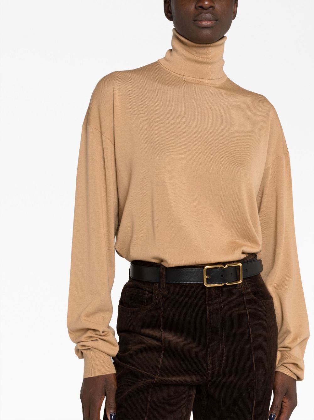 roll-neck wool jumper - 5