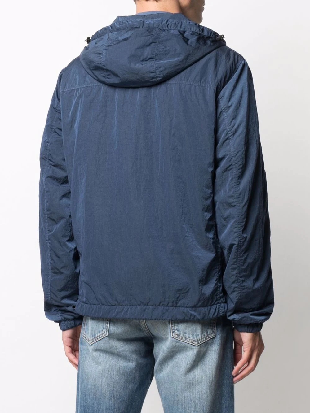 crinkled-texture hooded jacket - 4