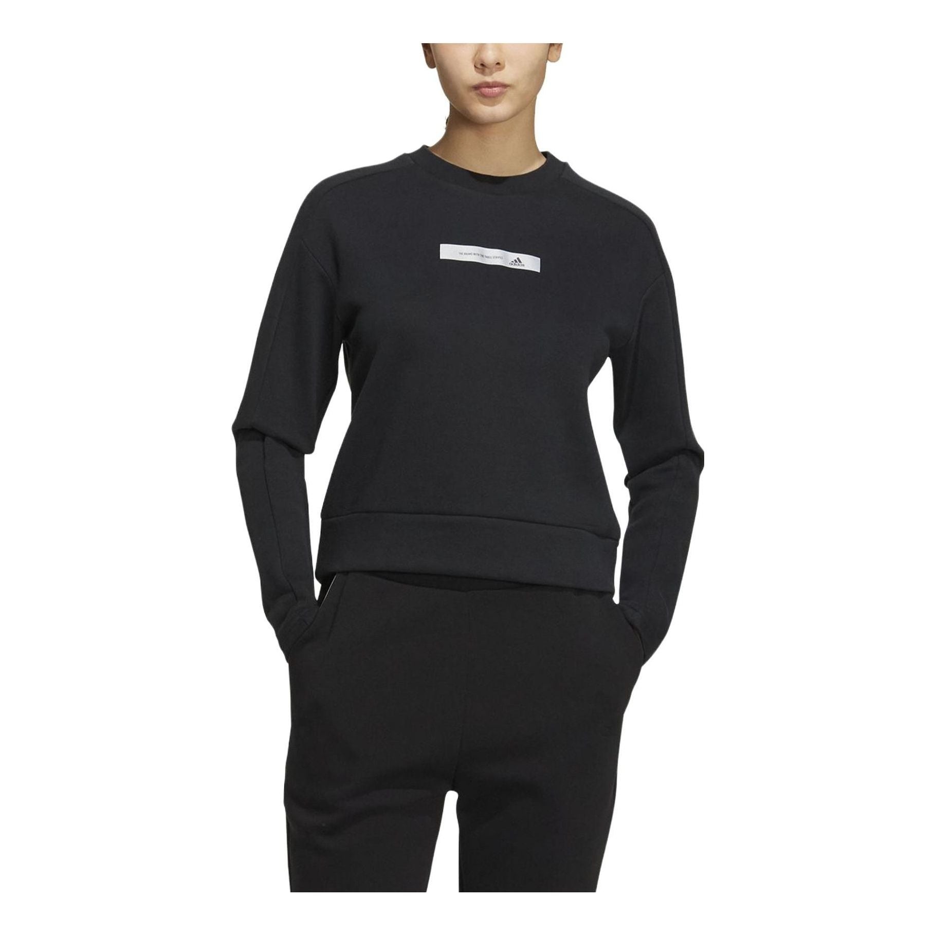 (WMNS) adidas UST Sweater 'Black' HM7091 - 1