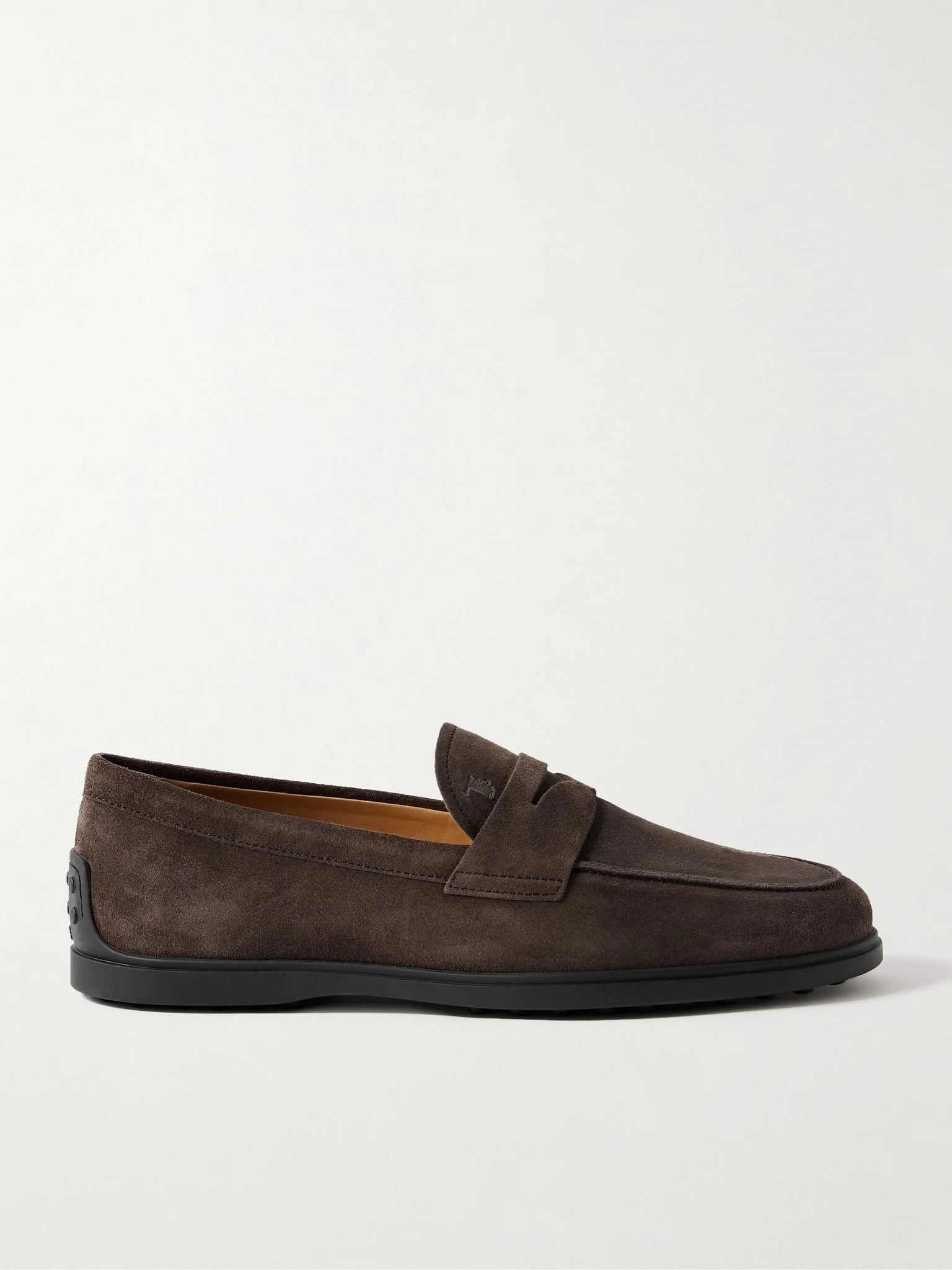 Suede Penny Loafers Dark brown - 1