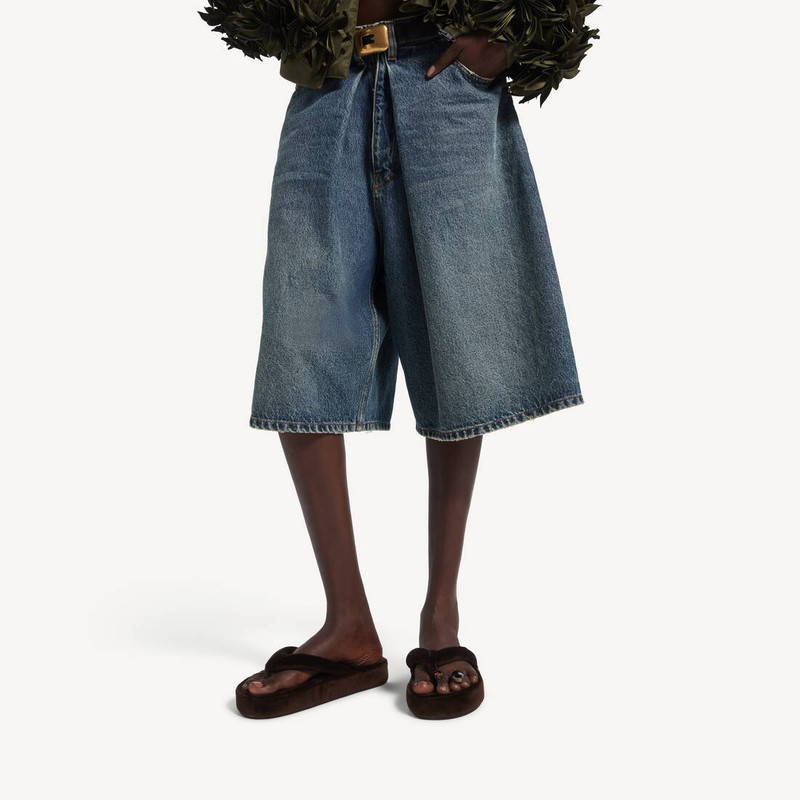 Women's Folded Shorts in Dirty Vintage Blue 5