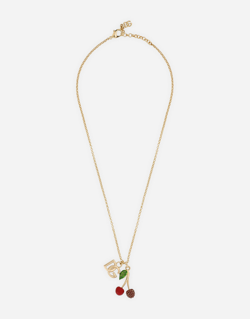 Necklace with DG logo and cherry charms 1
