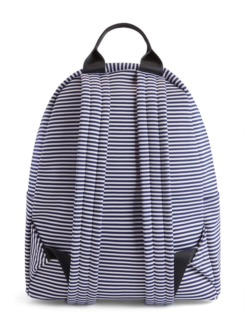 logo-embroidered striped backpack 3