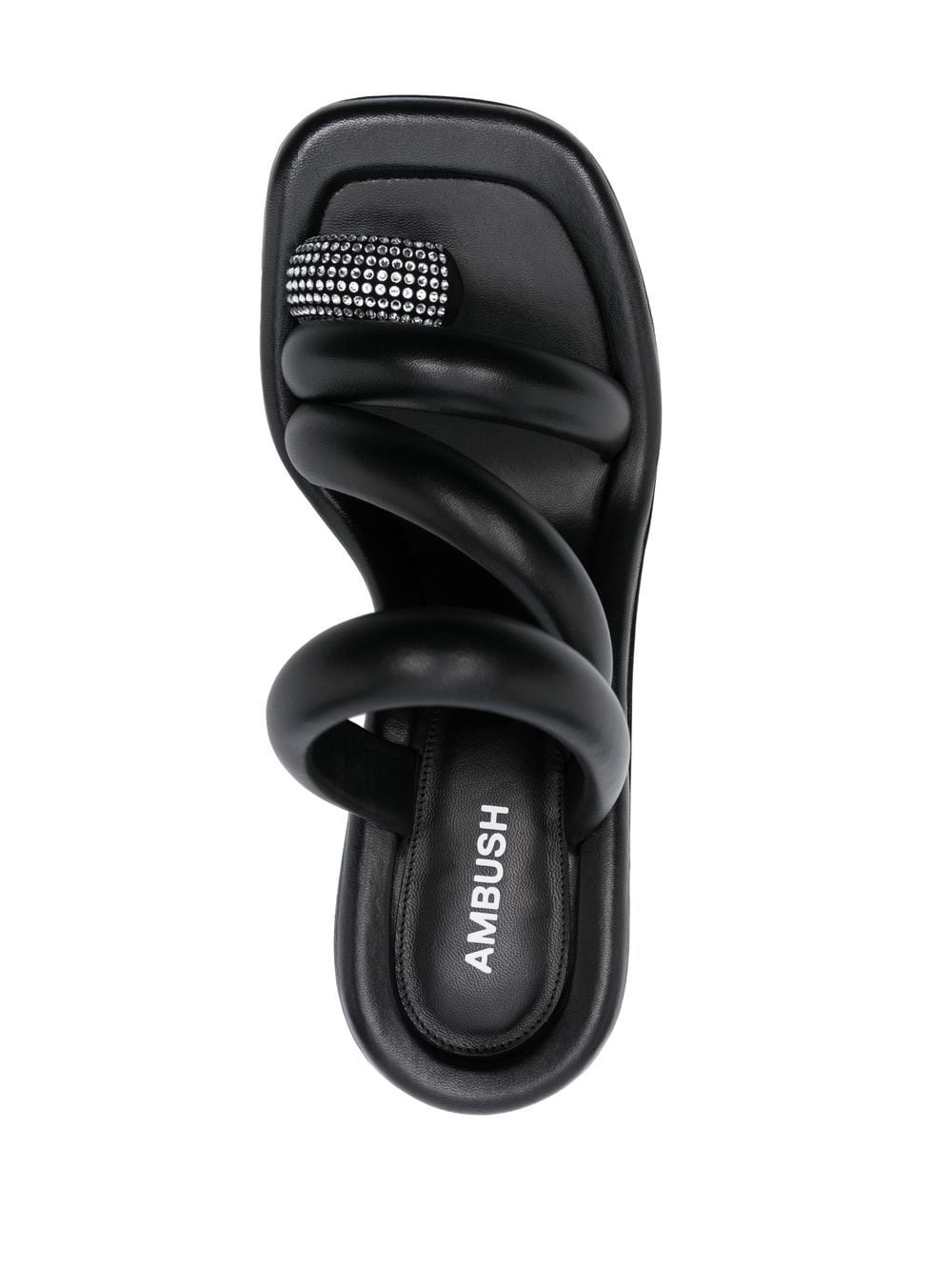crystal-embellished leather sandals - 4
