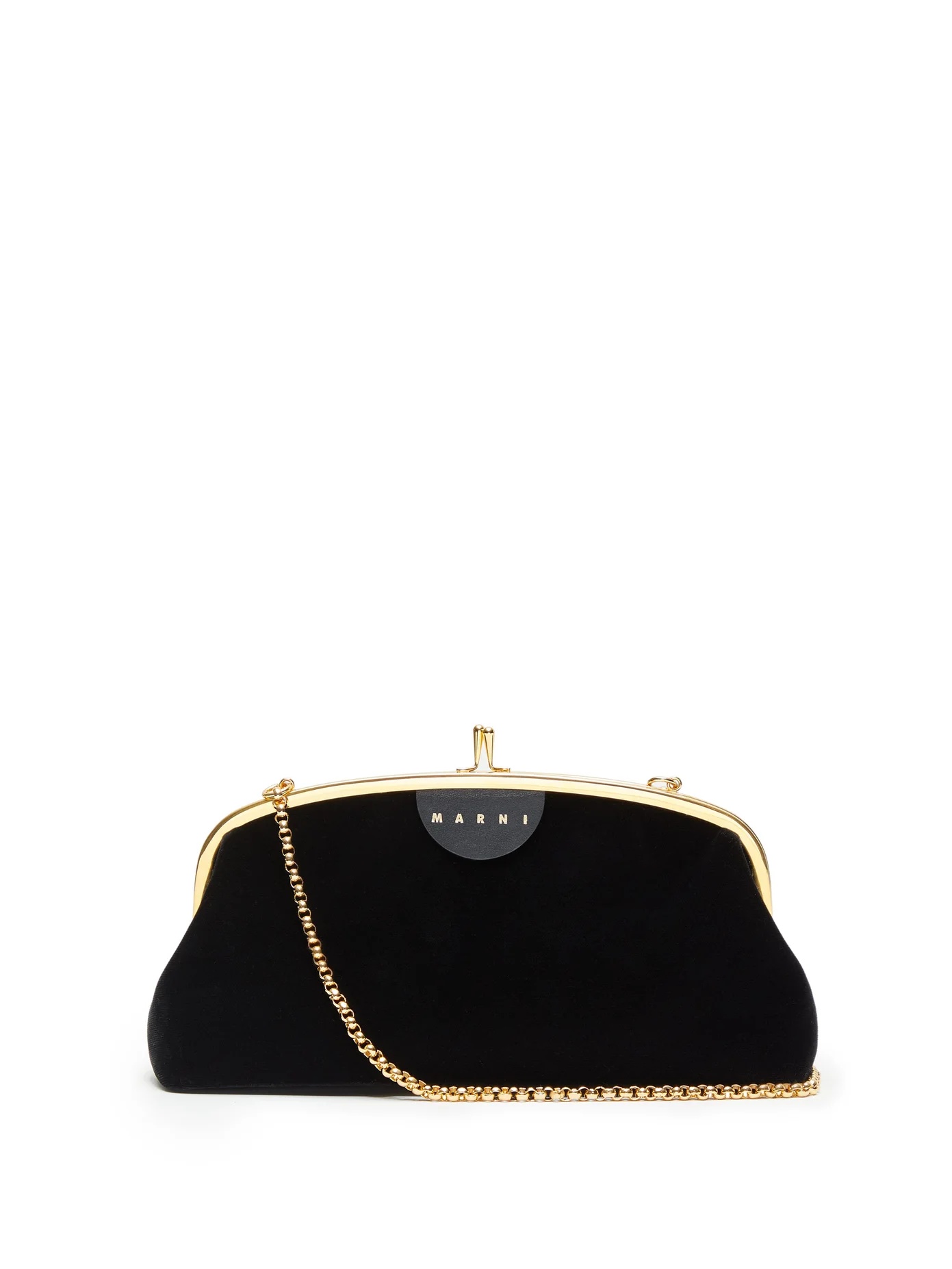 Cindy two-tone velvet clutch - 1