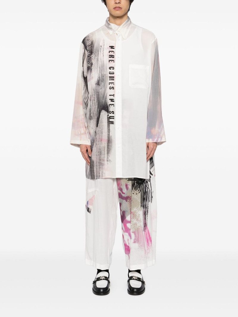 Yohji Yamamoto printed trousers outlook