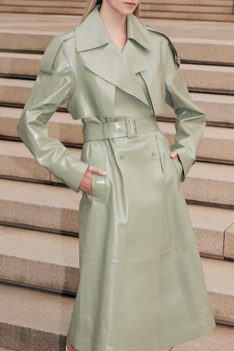 MACKAGE CARMELA Leather Trench with Belt outlook