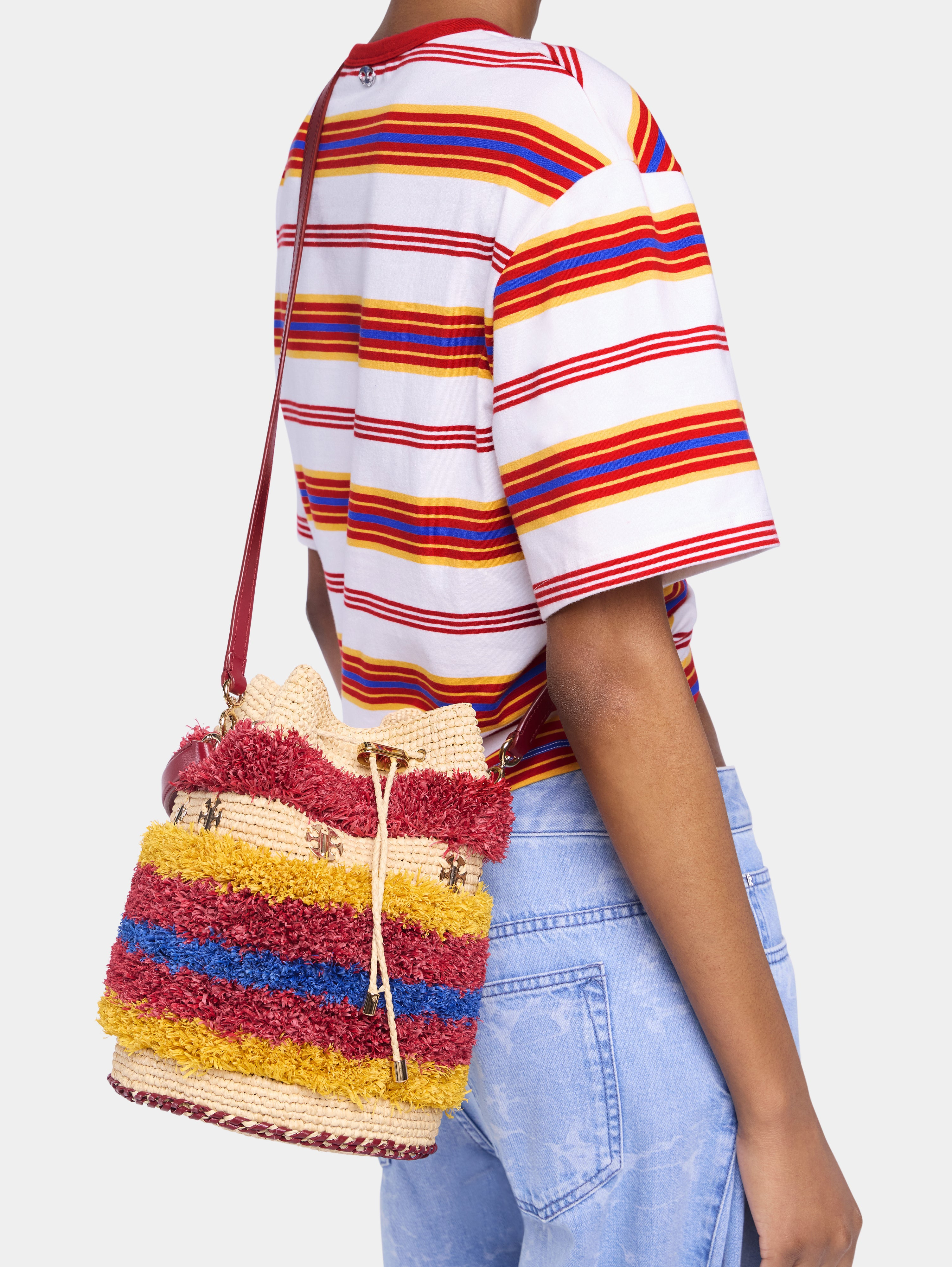RAFFIA BUCKET BAG - 8