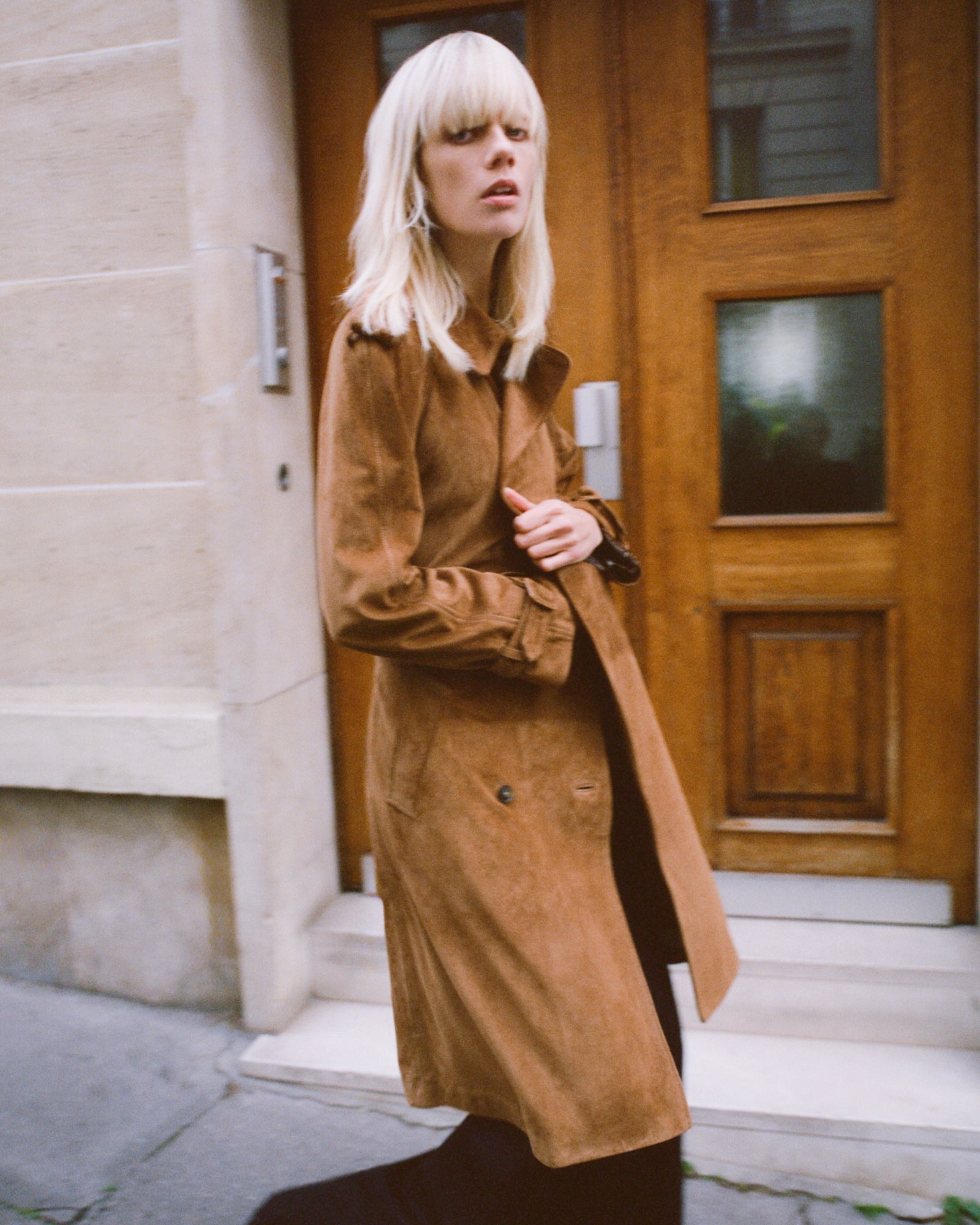 RENEA SUEDE TRENCH COAT - 6