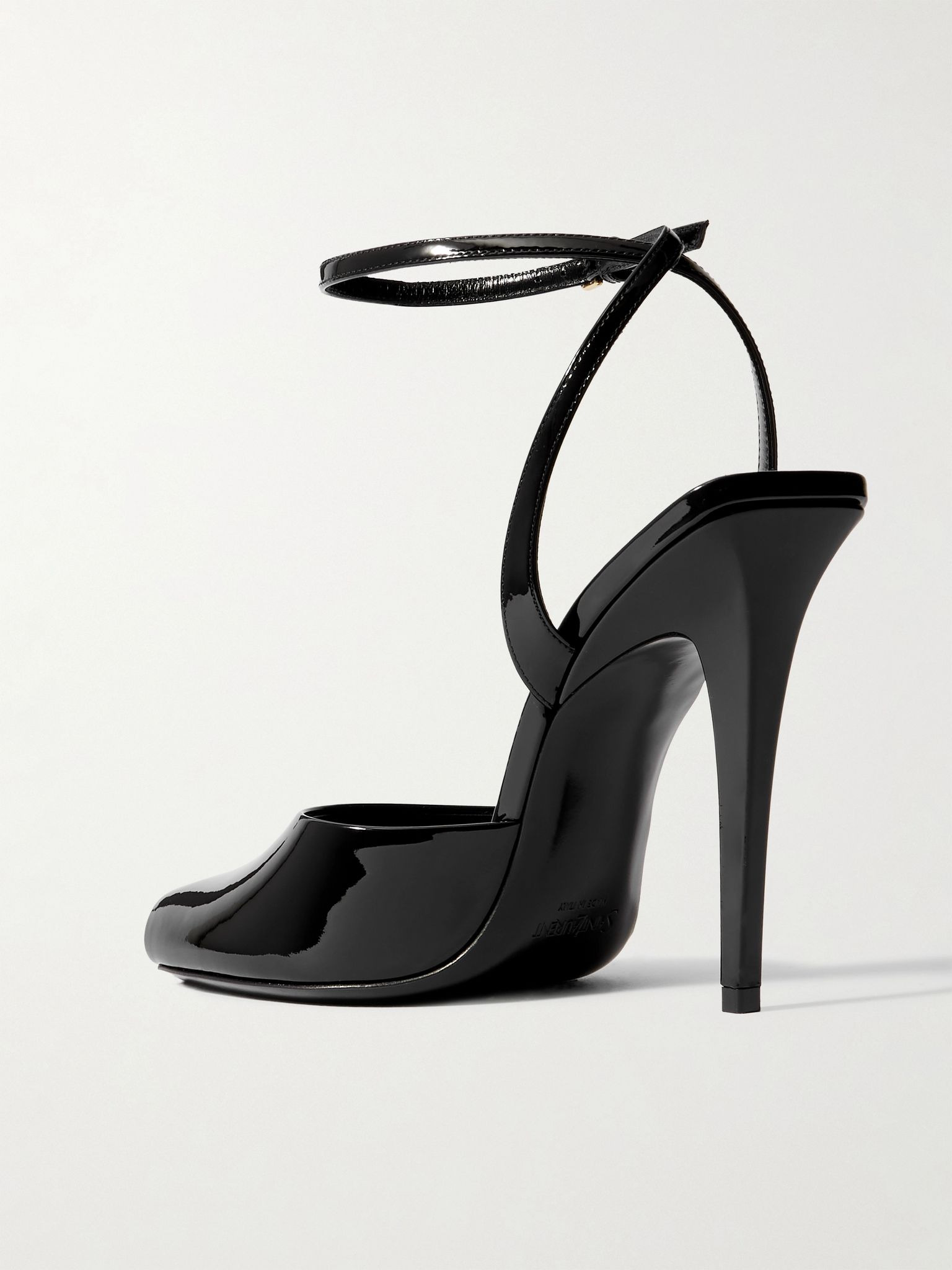 La Scandale patent-leather mules Black - 3
