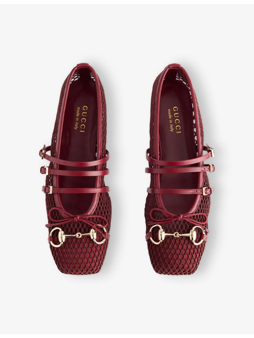 Horsebit Mesh Ballet Flat Shoes - 2