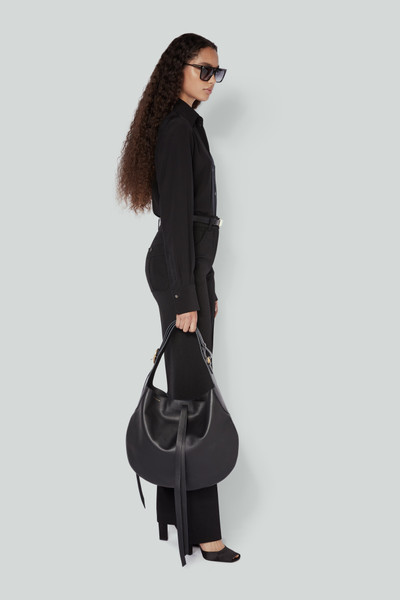 Victoria Beckham Large Half Moon Bag In Black Leather outlook