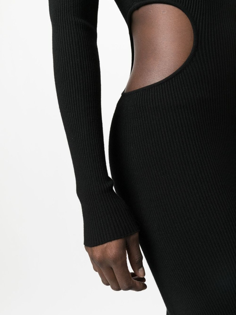 cut-out rib-knit maxi dress 5