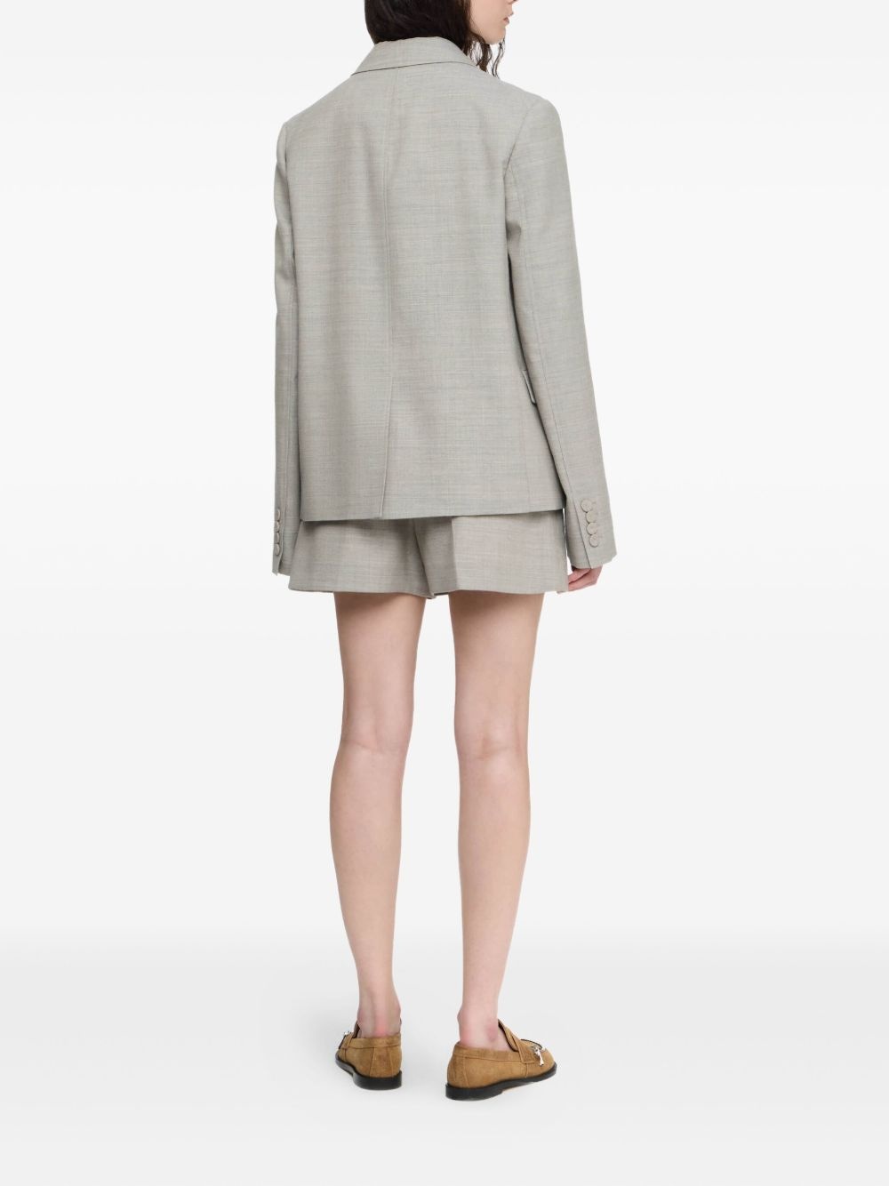 double-breasted wool blazer - 3