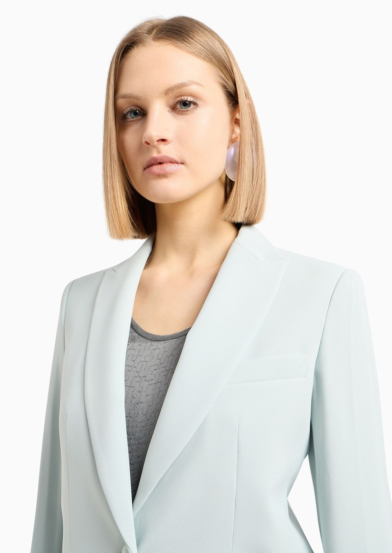 ASV single-breasted jacket in recycled techno crêpe 10