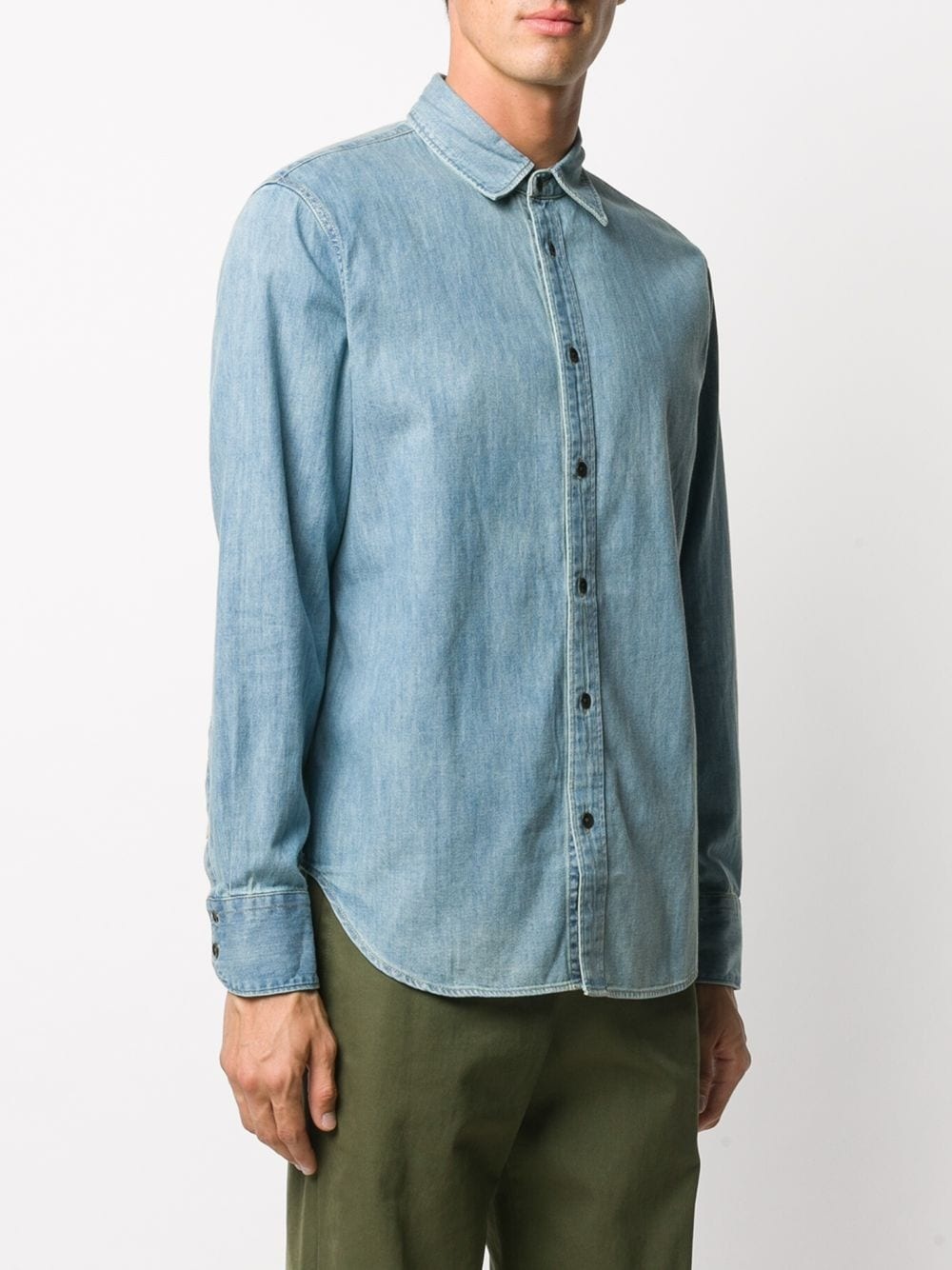 denim button-up shirt - 3