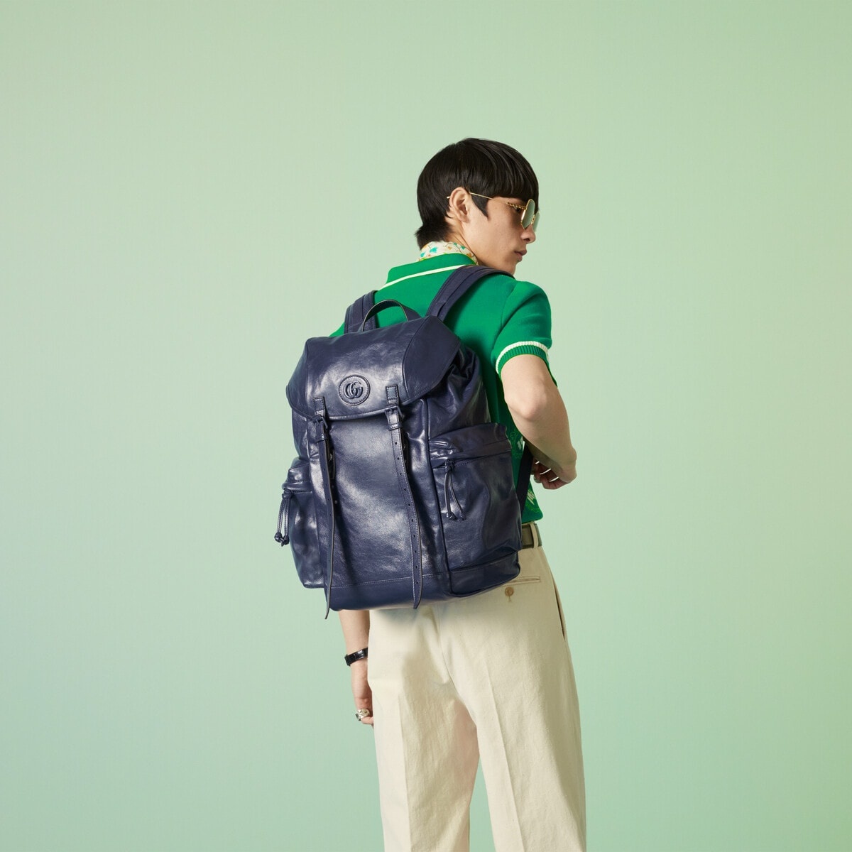 Backpack with tonal Double G - 3