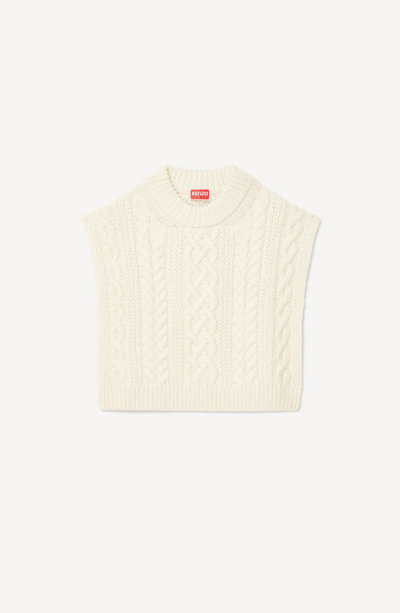 KENZO Paris cropped sleeveless wool jumper 1