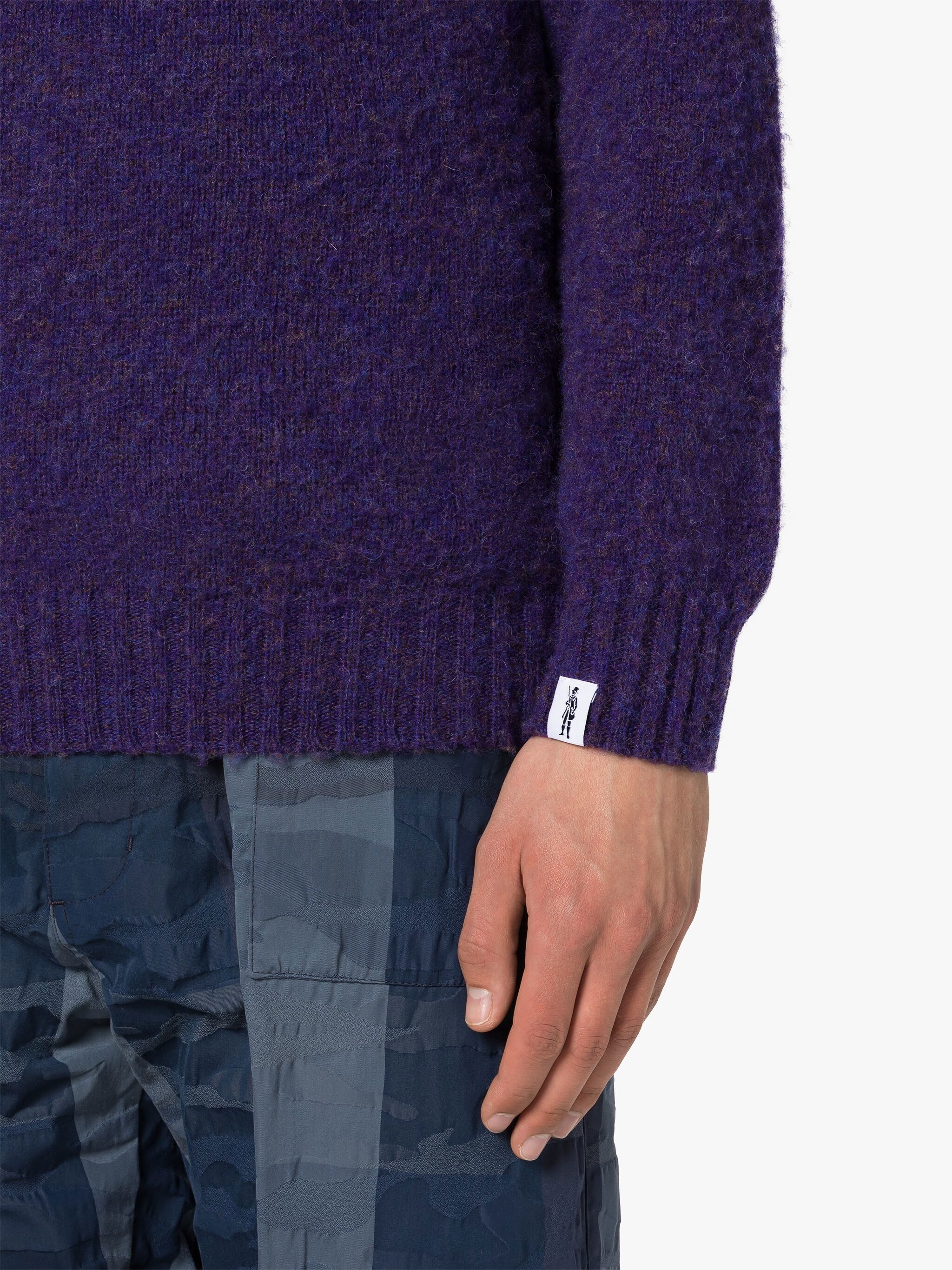 HUTCHINS VIOLET WOOL CREWNECK SWEATER - 6