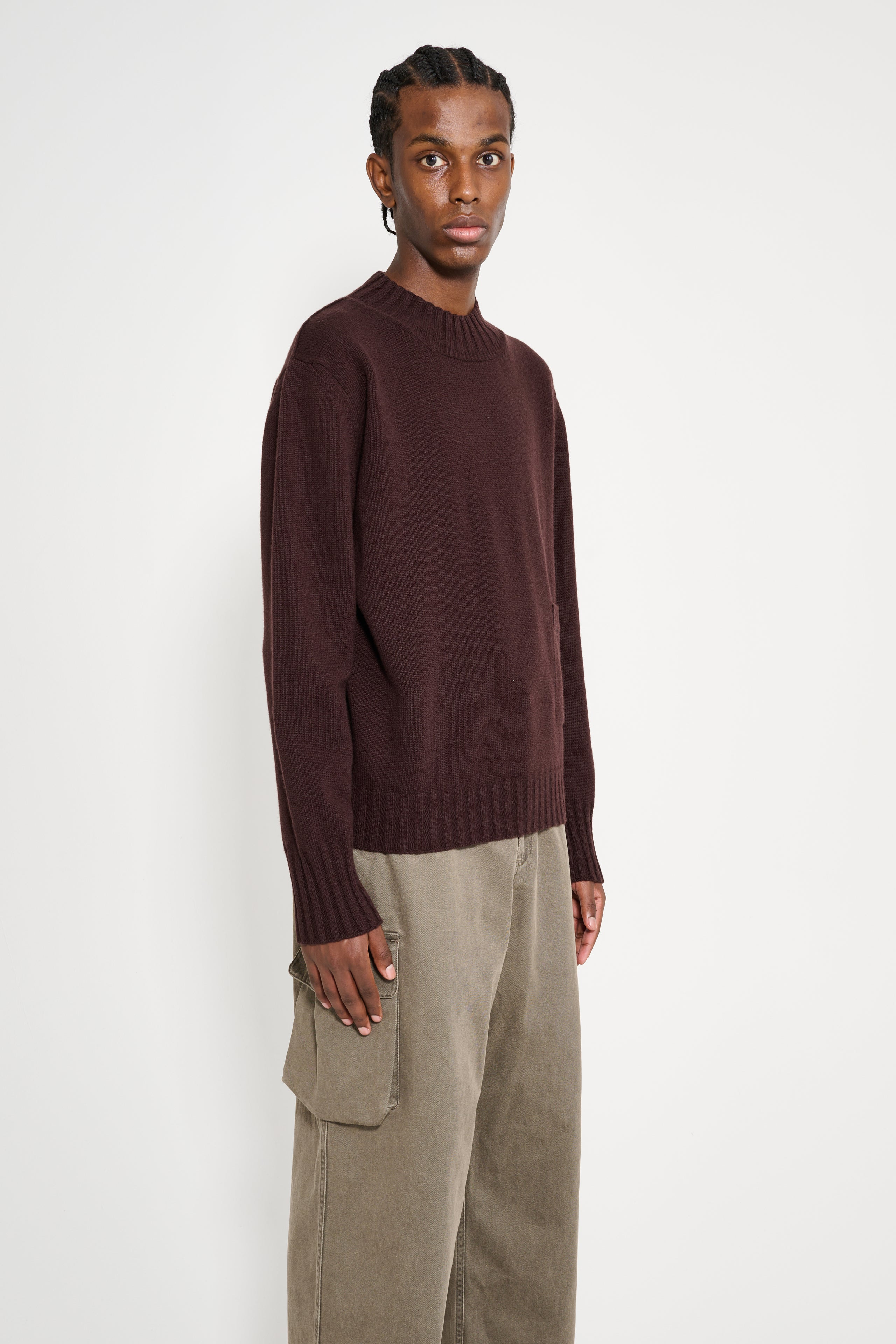 MARGARET HOWELL SINGLE POCKET CREW GEELONG MAHOGANY - 4