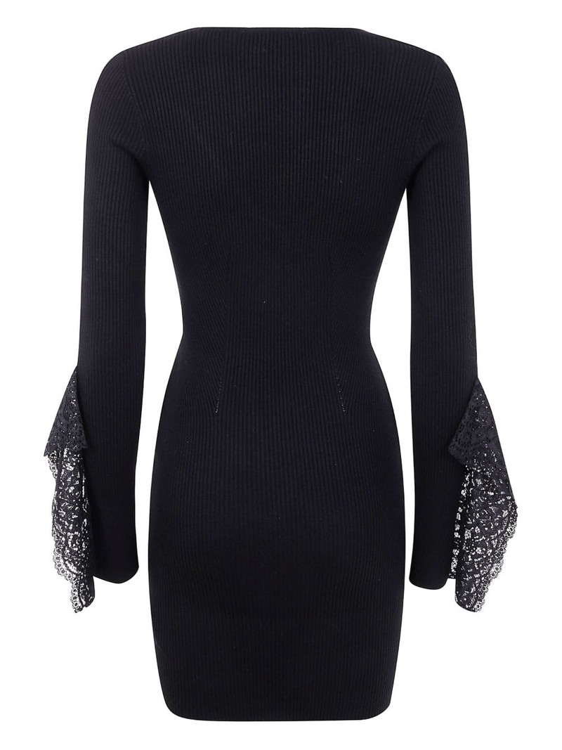 Blumarine lace-insert ribbed dress outlook