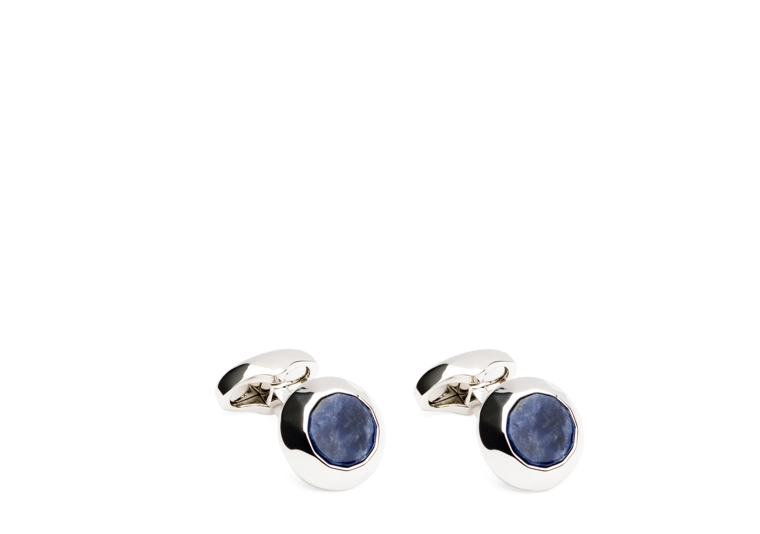 Oscillation cufflinks
Sodalite and Rhodium Plated Oval Sodalite - 1