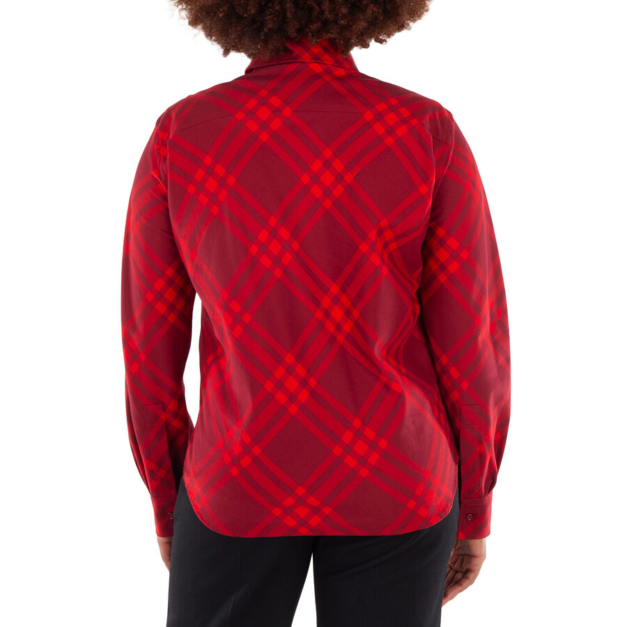 Burberry Check Pattern Long Sleeve Shirt - 4