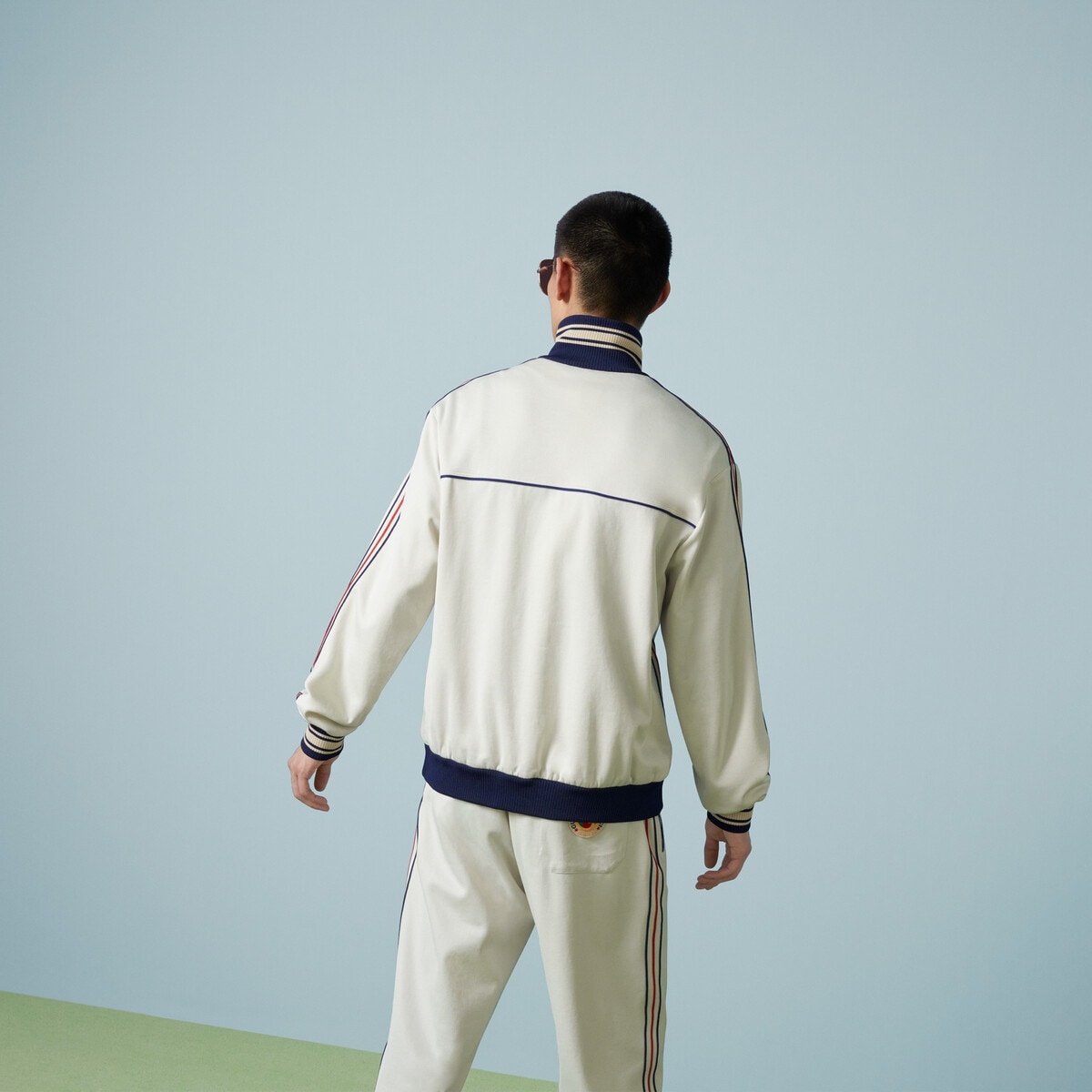 Technical jersey zip jacket with patch - 6