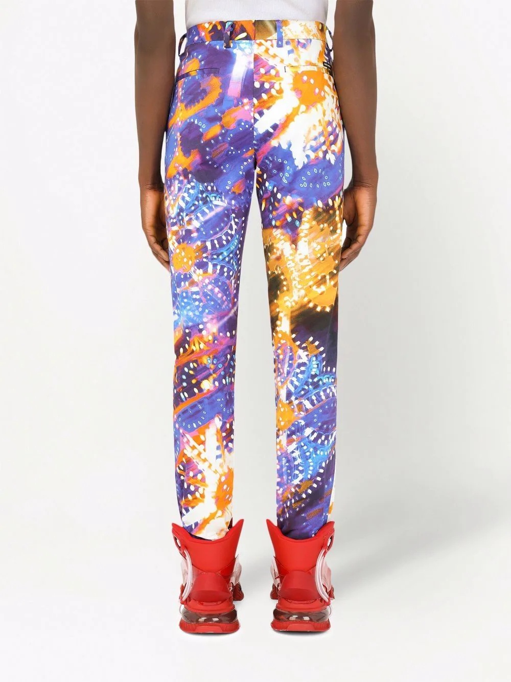 luminaire-print tailored trousers - 4