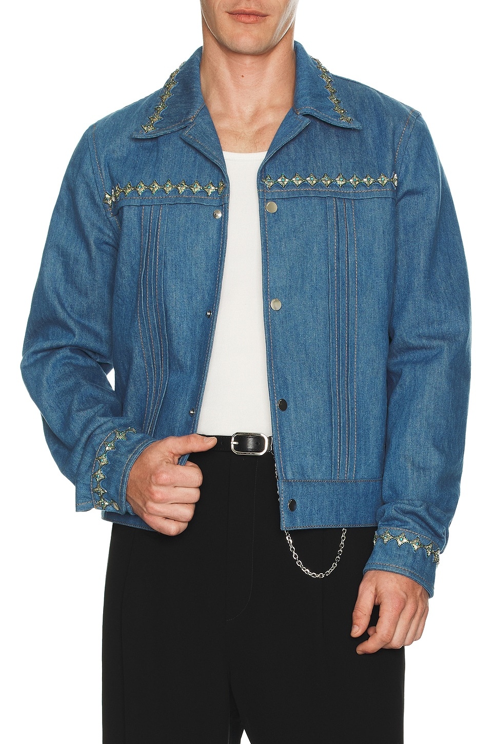 Crystal Pleated Cadet Jacket - 4