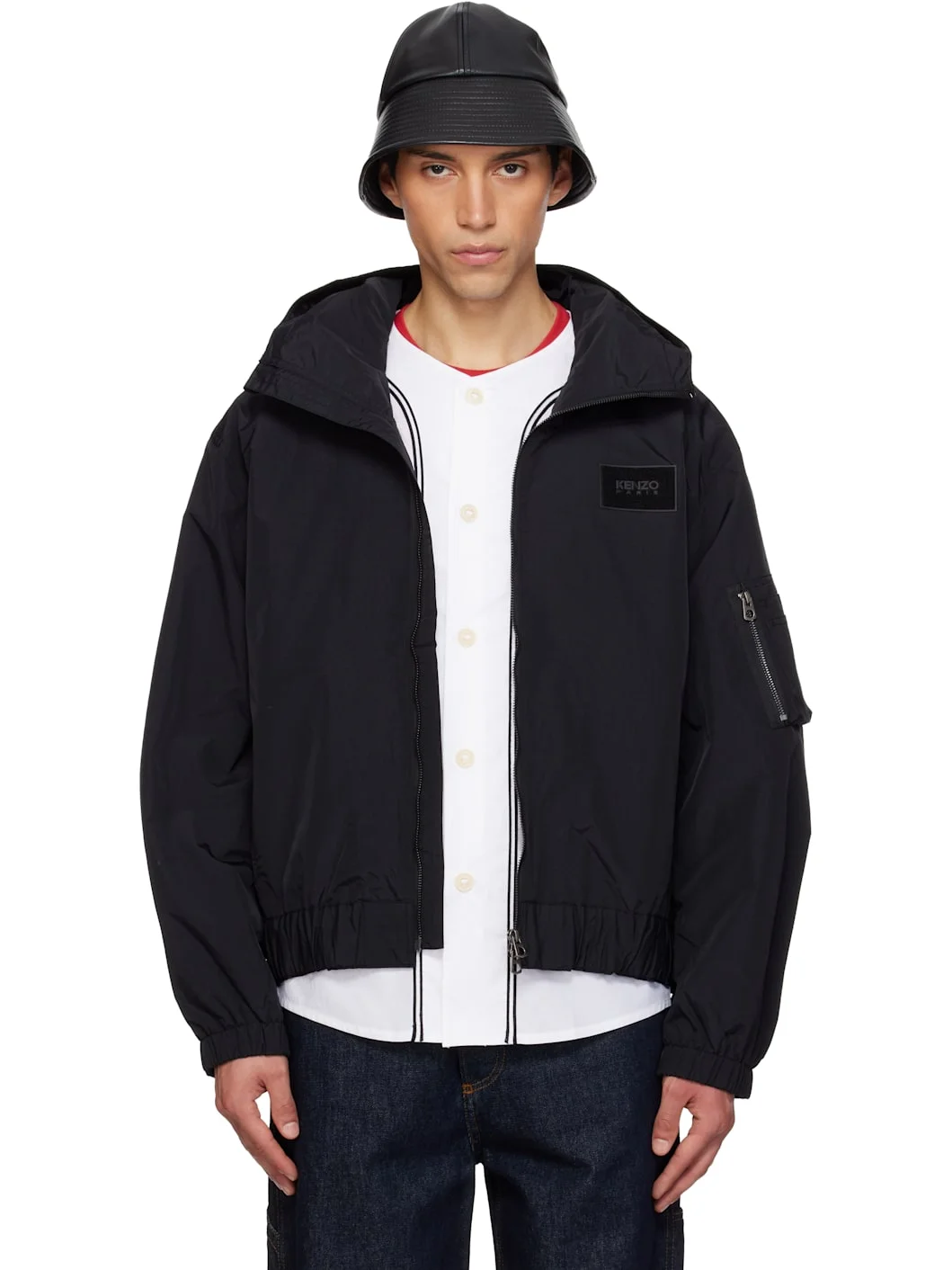 Black Kenzo Paris 'KENZO Winter Holidays' Windbreaker Jacket - 1