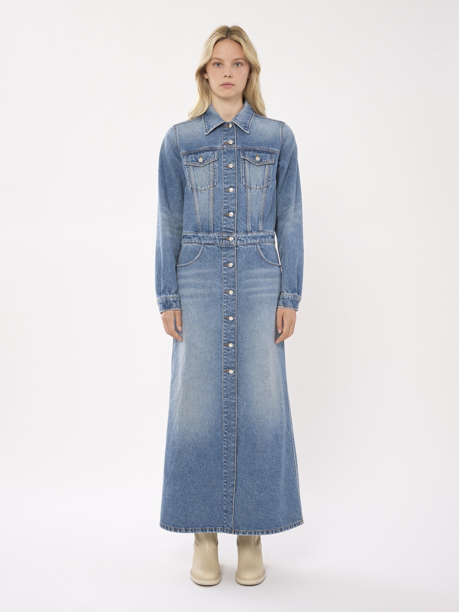 LONG SHIRT DRESS - 3